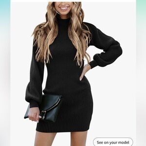 Anrabess Black Sweater Dress NWOT
Pull On 
size Small 4-6